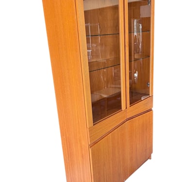 Danish Mid Century Modern Teak China Cabinet By Andager Mobler 