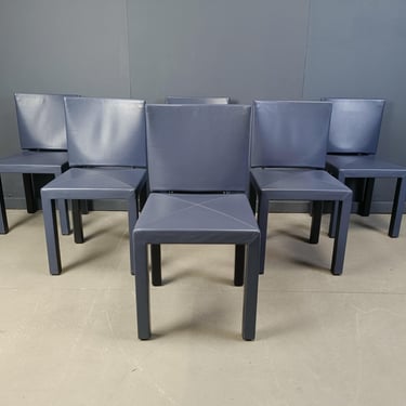 Arcadia dining chairs by Paolo Piva for B& B Italia set of 6  - italian design dining chairs - vintage dining chairs - leather dining chair 