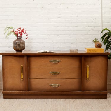 Deco Style Vintage 1950’s Wavy Front Dresser