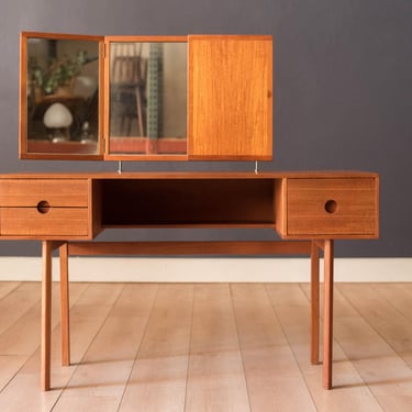 Vintage Kai Kristiansen Danish Modern Teak Vanity for Aksel Kjersgaard 