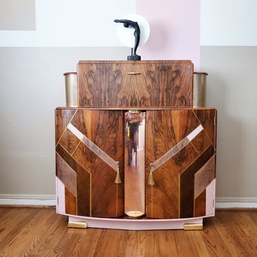 Shipping not free* Art Deco Bar Cabinet 