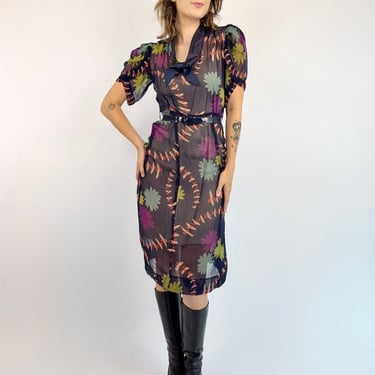 1940s Spring In My Step Silk Dress