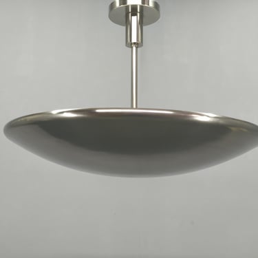 Bauhaus Ceiling Light Art Deco Pendant Nickel Plated Vintage Chandelier 1930s 