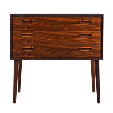 Diminutive Danish Rosewood 3-Drawer Hallway Chest | Compact Dresser