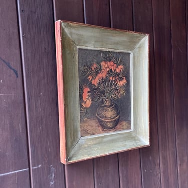 Imperial Fritillaries in a Copper Vase 1887 Oil Painting Vincent van Gogh Framed Reproduction Lithograph Vintage Marquis Beverly Hills 