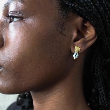 African Glass Bead Earrings - Before the Stone Age - One of a Kind Earrings 