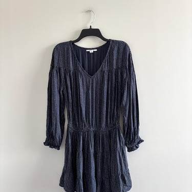 O'Neill Mini Dress Blue Print Long Sleeve Broomstick Women M Boho Y2K Blue Crush 