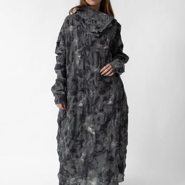 Oversized Asymmetric Felted Wool Maxi Dress