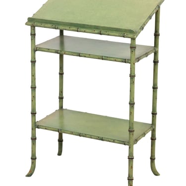 Painted Wood Faux Bamboo Stand