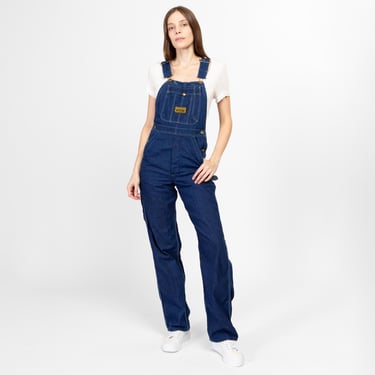 60s 70s Washington Dee Cee Dark Wash Denim Overalls - Extra Small | Vintage Cotton Bib Overall Pants Retro Dungarees 