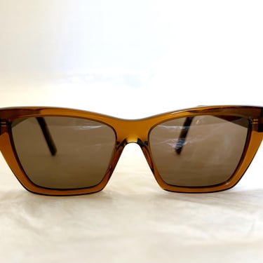 Saint Laurent SL 276 Mica 55 Sunglasses Brown YSL Cat Eye glasses 