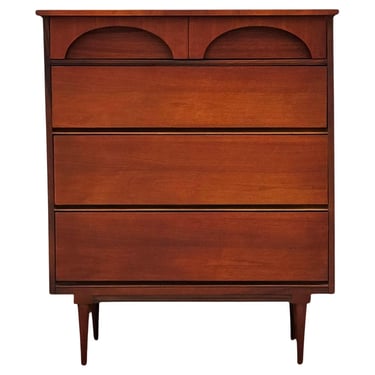 Mid-Century American Modern Tall Chest of Drawers , Cabinet or Dresser in Walnut