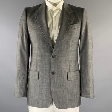 YVES SAINT LAURENT Size 40 Grey Wool Blazer Coat