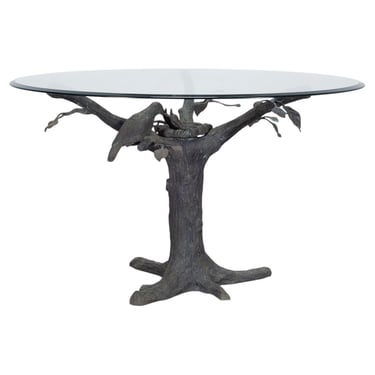 Giacometti Inspired Sculptural Bronze Tree Dining Center Table