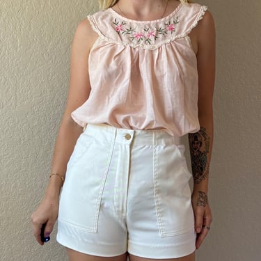 70s Woolrich Shorts Vintage White High Waist Shorts 70s Woolrich Womens Shorts Vintage Woolrich Short Shorts 70s High Waist Shorts 