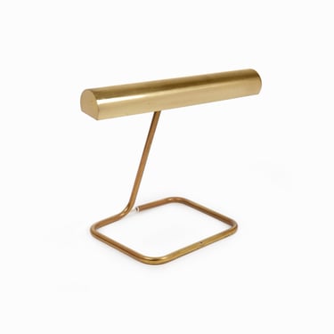 Koch & Lowy for Omi Desk Brass Lamp Metal Golden Vintage Mid Century Modern 
