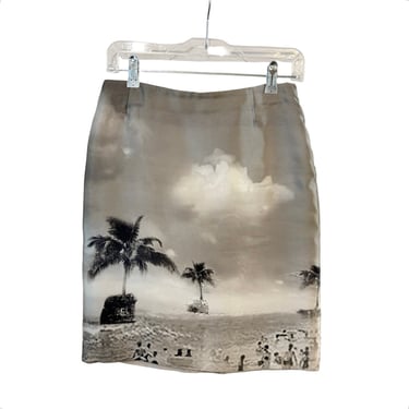 Prada Grey Skirt with Beach