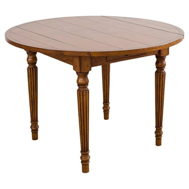 Country English Provincial Mixed Wood Farmhouse Dining Table
