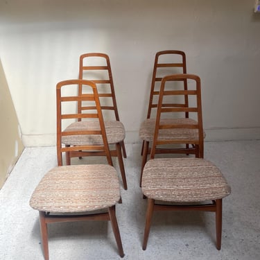 Set of 4 Teak Armless Dining Chairs, by Art Furn Denmark 