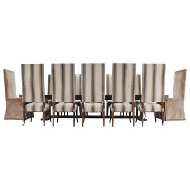 Ferrell + Mittman Art Deco Style Dining Table and 12 Chairs