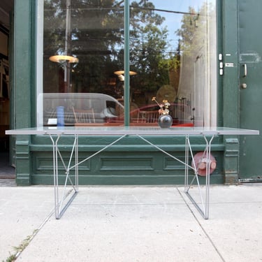 Vintage 80's IKEA Moment Dining Table in Glass by Niels Gammelgaard | Free delivery in NYC and Hudson Valley areas 