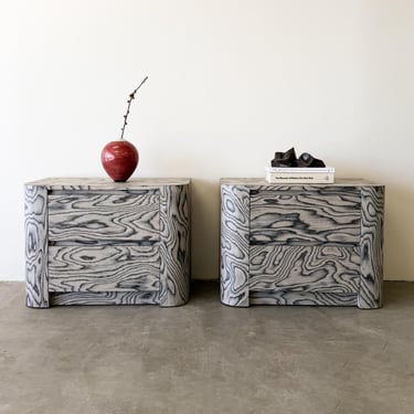 Vintage 1980s Postmodern Pair of Nightstands | Ettore Sottsass 