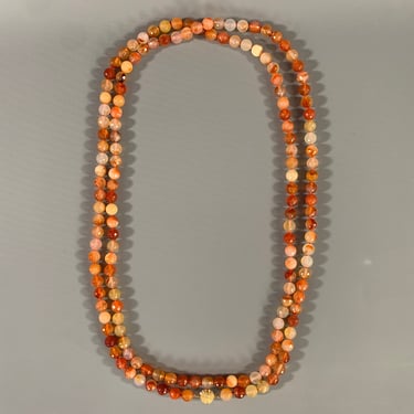 NO BRAND Orange Tan Stone Necklace
