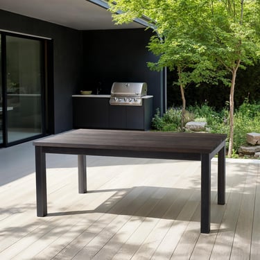 Steel Frame Outdoor Dining Table 