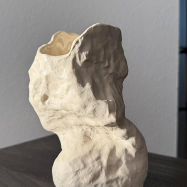 Contemporary Sculptural Vase | Organic Flow | Zen Vibe Porcelain Vase | Handbuild HomeDecor 