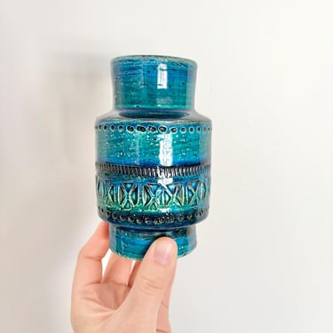 Vintage Bitossi Vase Rimini Blue Aldo Londi 