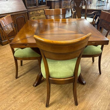 Italian Vintage Expanding Game Table w/ 4 Chairs