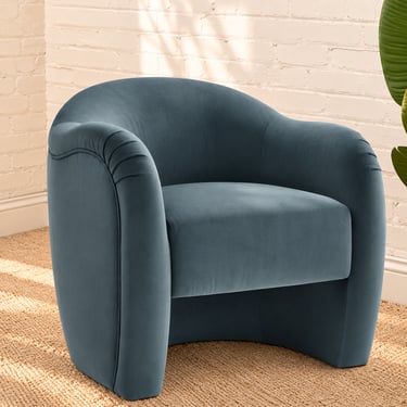 Capri Lounge Chair in Slate Blue