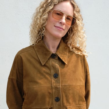 Jane Sunglasses / Gold Metal + Amber Lens