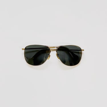 Vintage American Optical 12k GF Vietnam Aviator Pilot Sunglasses 5 1/2 1-10 Gold Fill 