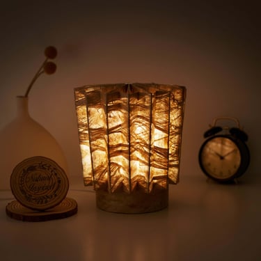 Handmade Decorative Lampshade Set, Cozy Tabke Lamp with Interchangeable Shades, Unique Lamp for Ambient Lighting, Perfect Housewarming Gift 