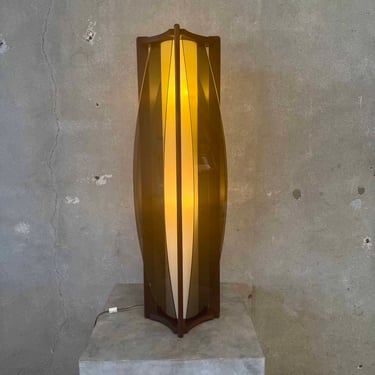 Mid Century Post Modern Totem Form Table Lamp By Adrian Pearsall for Modeline