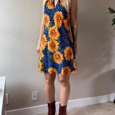 90s Rampage Mini Dress Vintage Floral Sundress 90s Sunflower Dress Rampage Summer Dress 90s Floral Mini Dress Vintage Sleeveless Sun Dress 