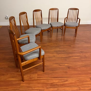 Benny Linden Vintage Teak Dining Chairs Set of 6