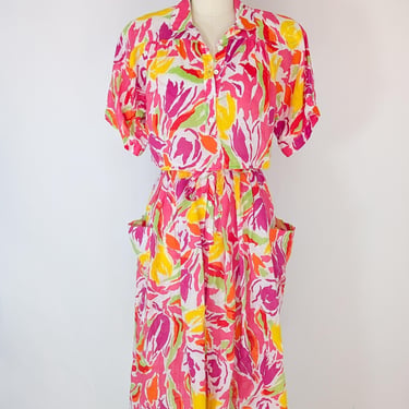 Vintage 1990s Guy Laroche Summer Dress Set | M/L 