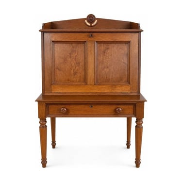 Vintage Drop-Front Secretary Desk