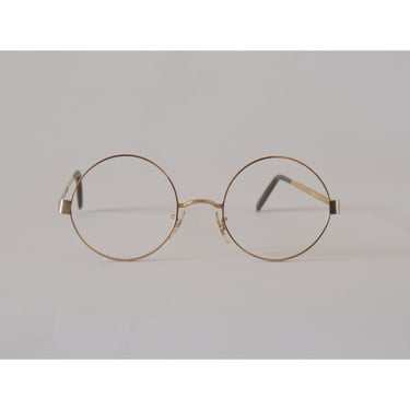 Vintage 1940s US Optical 12KT Gold Filled Round Eyeglasses - Made in USA - Harry Potter, John Lennon Glasses 