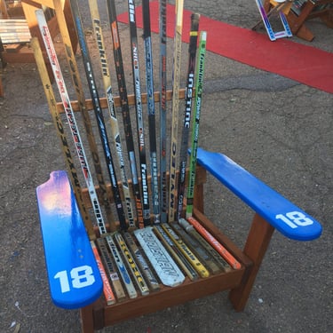 Hockey stick adirondack chairs - version #2 with painted arms- please specify color & number/symbol 