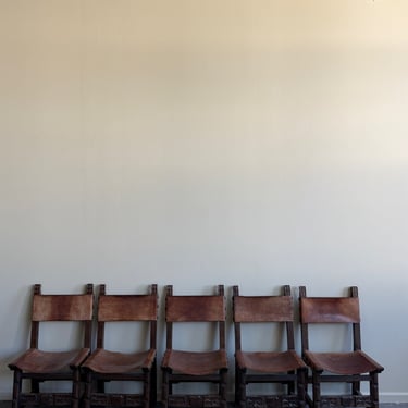 Navarro Argudo Oak and Leather dining chairs (sold individually)