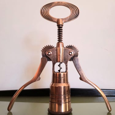 Vintage 'Big' gold corkscrew Campagnolo / vintage corkscrew / Italy / 1970s 