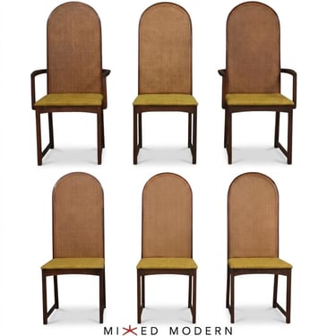 Walnut and Cane Dining Chairs by Milo Baughman - Set of 6 