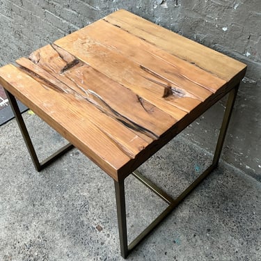 Modern Reclaimed Wood Side Table