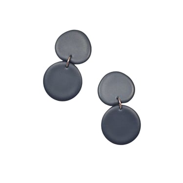 Circle Drop Earrings - Midnight