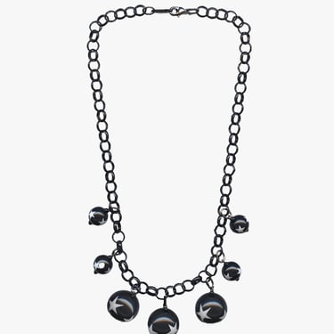 Star Ball Statement Necklace- Black