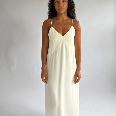 Relaxed Slip Dress in Off White