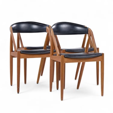 Kai Kristiansen Model 31 Mid Century Danish Teak Dining Chairs - Set of 4 - mcm 